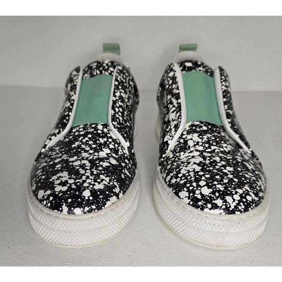 Pierre Hardy Slider Laceless Shoes Buffed Calf Paint Spatter Men’s SZ EU 41 US 8 - Picture 3 of 10